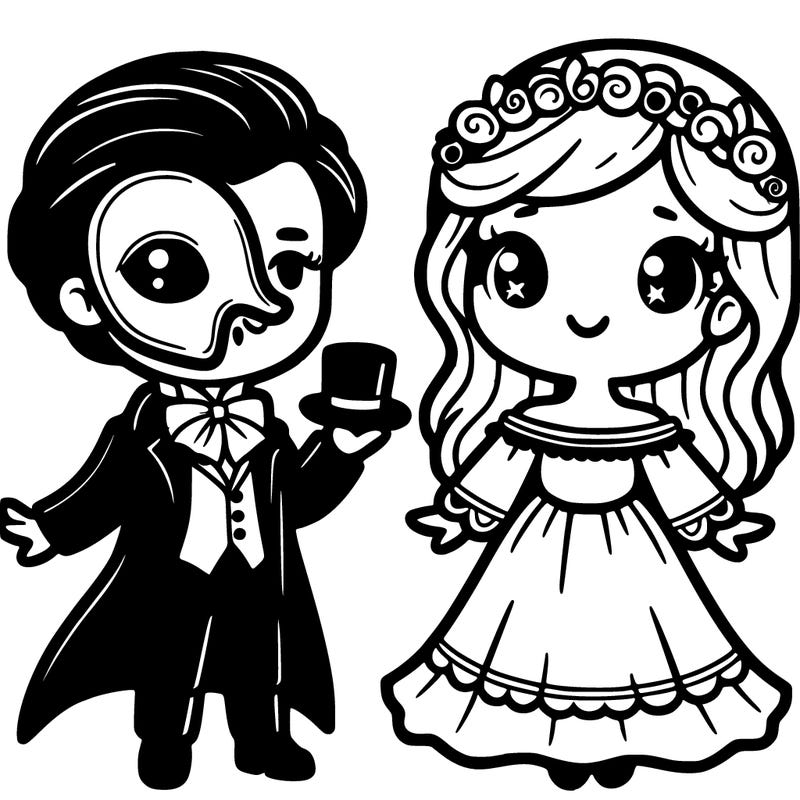 phantom of the opera and christene, cute