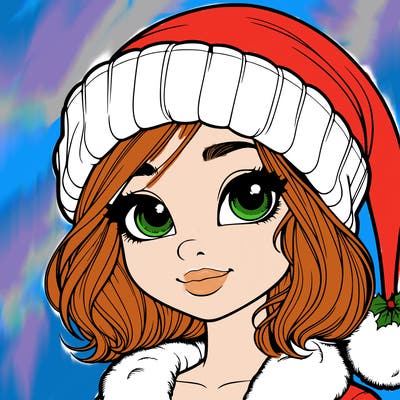 realistic christmas girl