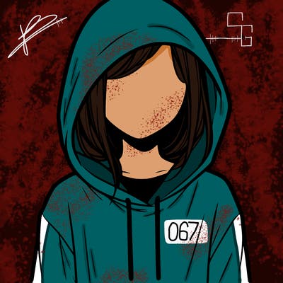 faceless girl in hoodie