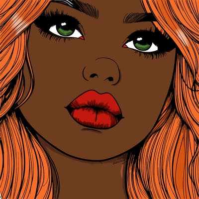 really realistic girl with lips