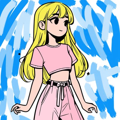 girl in a cute crop top