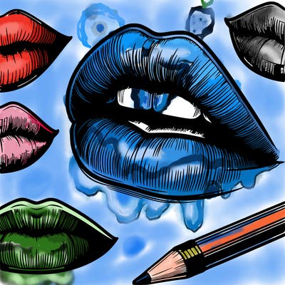 realistic  lips