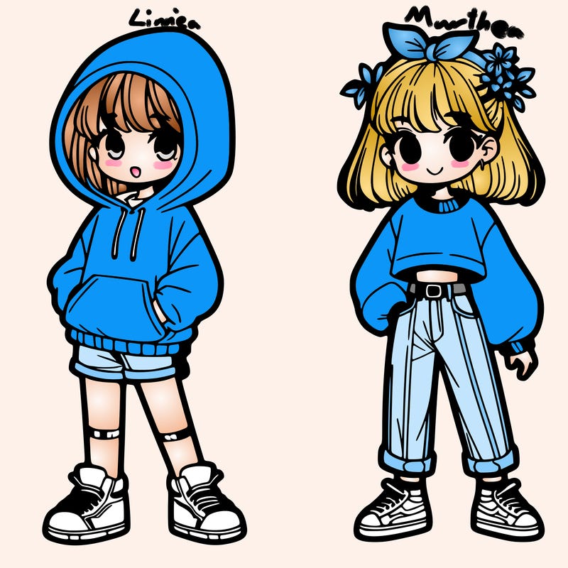 two teenager girls one wearing a hoodie and shorts and the other way and crop top and jeans