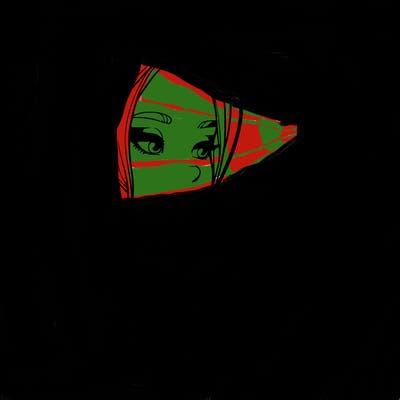 a realistic girl, spray painting