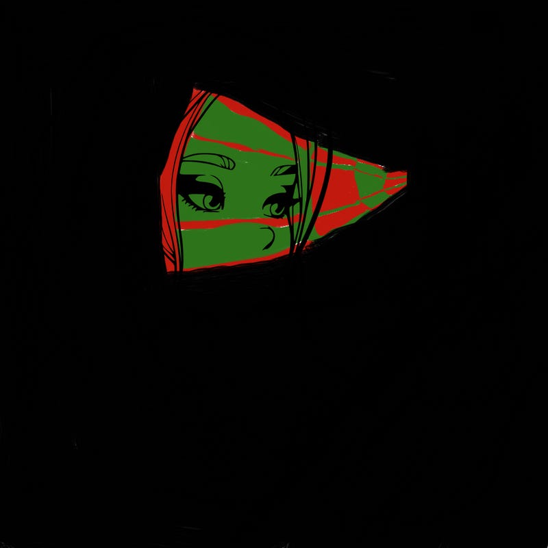 a realistic girl, spray painting