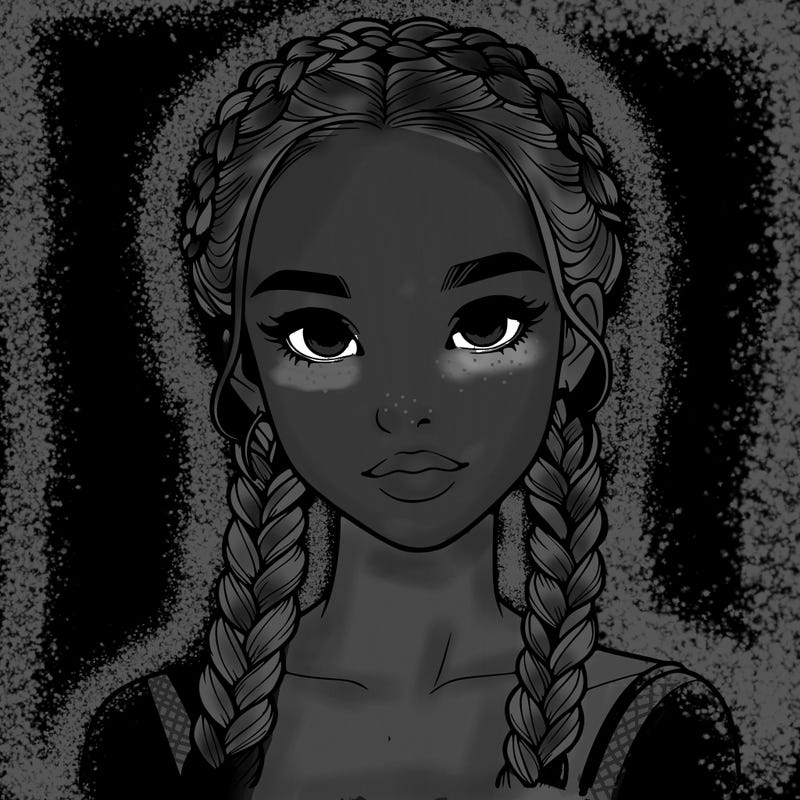 realistic girl with braids