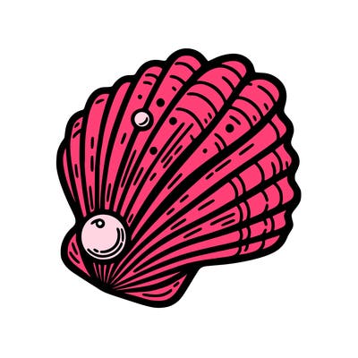 sea shell with pearl