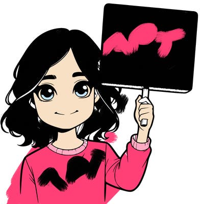 realistic girl holding up a sign