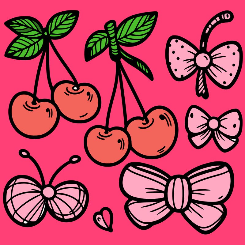 cherrys and bows