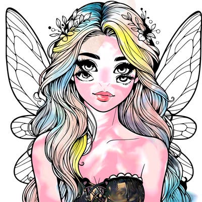 beautiful realistic fairy portrait