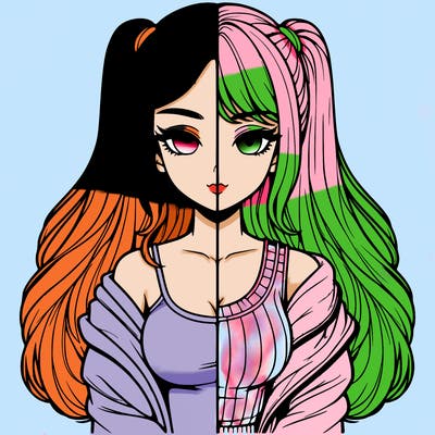 realistic girl split