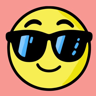 emoji with sunglasses