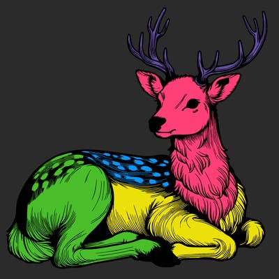 realistic deer with antlers