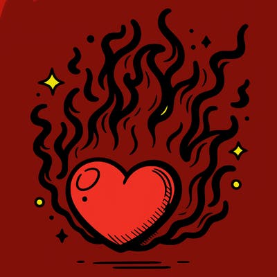 flaming heart