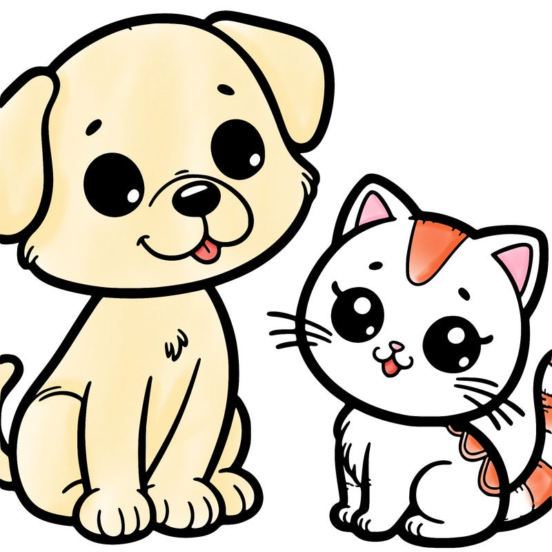 cute dog and cat