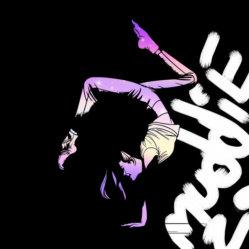 a woman doing a handstand realistic