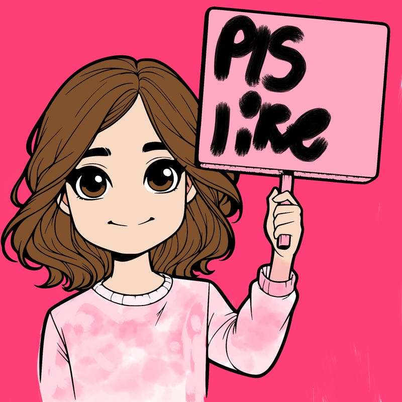 realistic girl holding up a sign