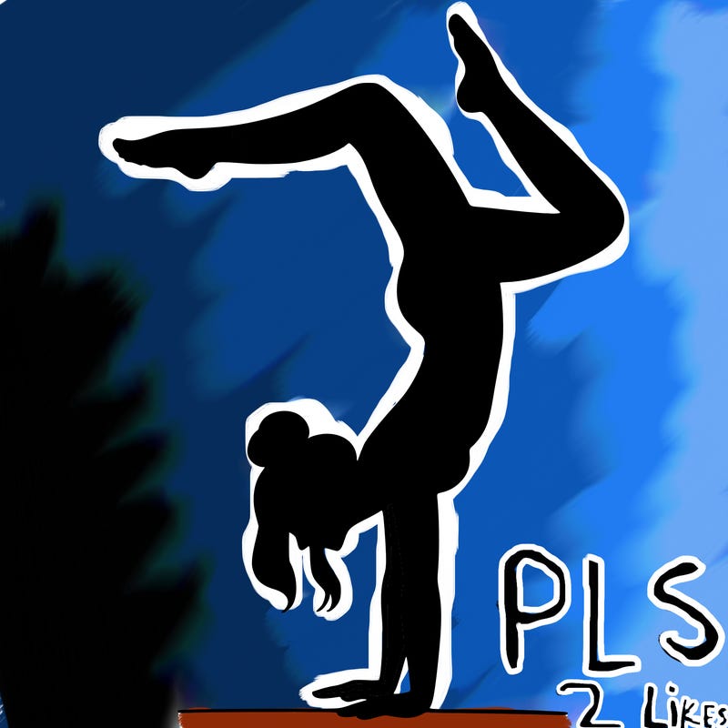 a woman doing a handstand