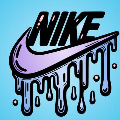 dripping nike logo