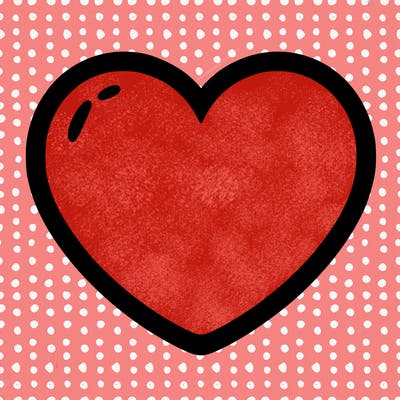 a blank heart