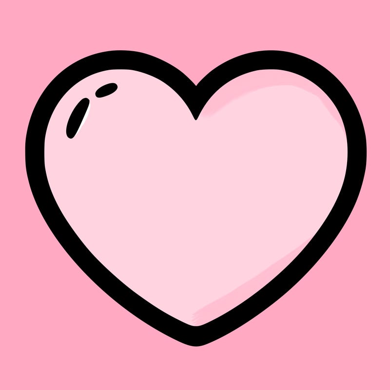 a blank heart
