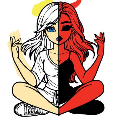 realistic girl split