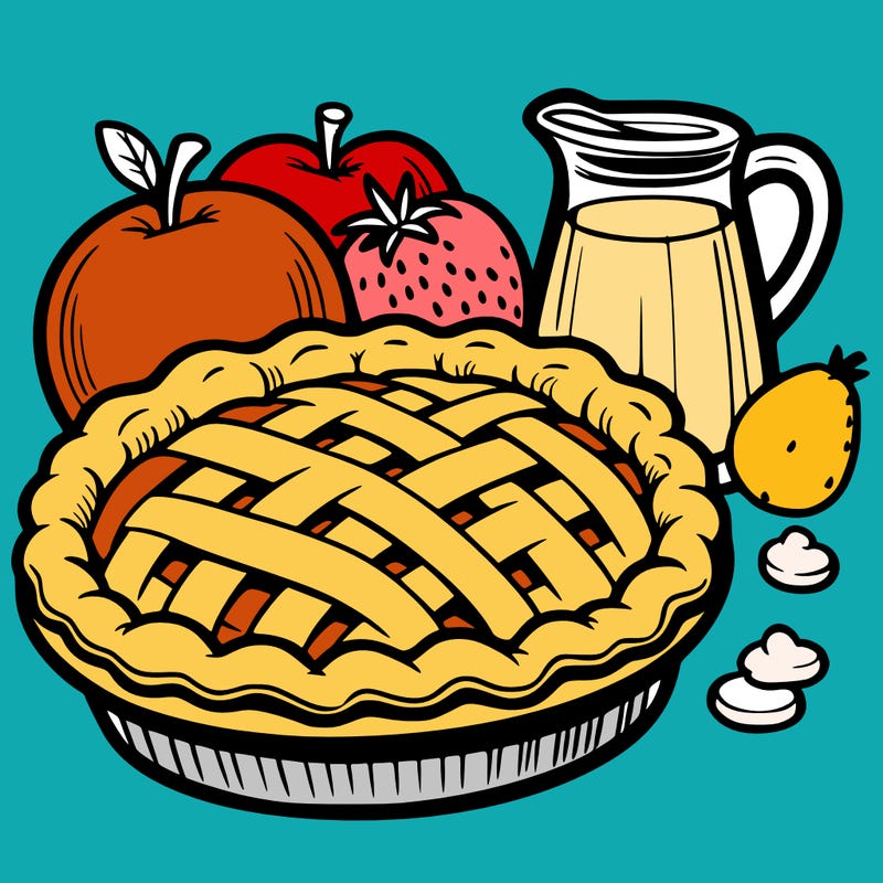 a pie of food