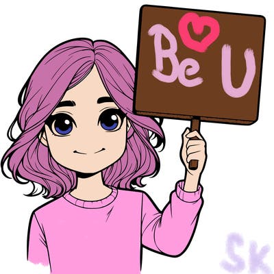 realistic girl holding up a sign