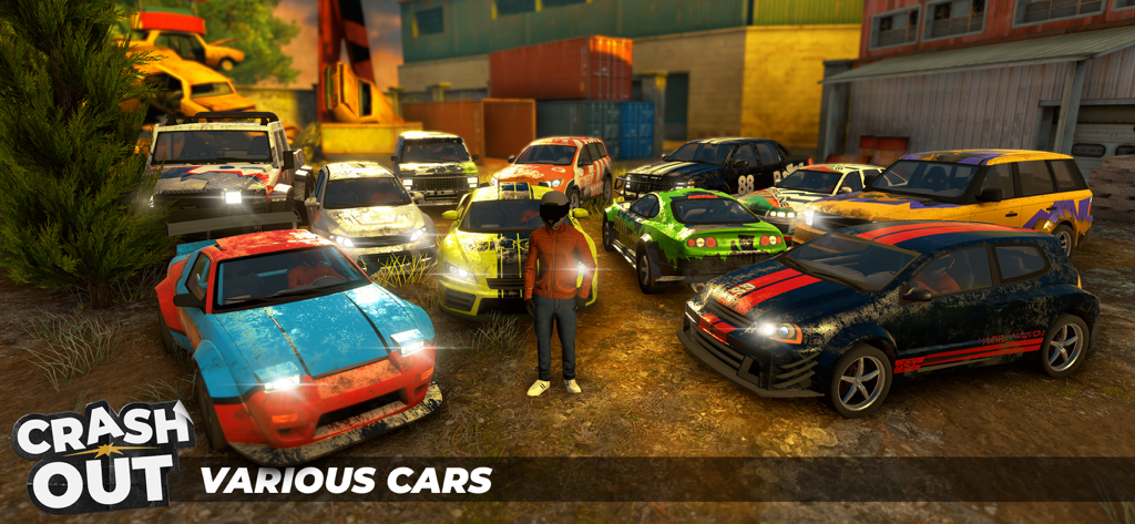 Demolition Derby - CrashOut - A collection of various customized cars and SUVs in the Demolition Derby CrashOut game