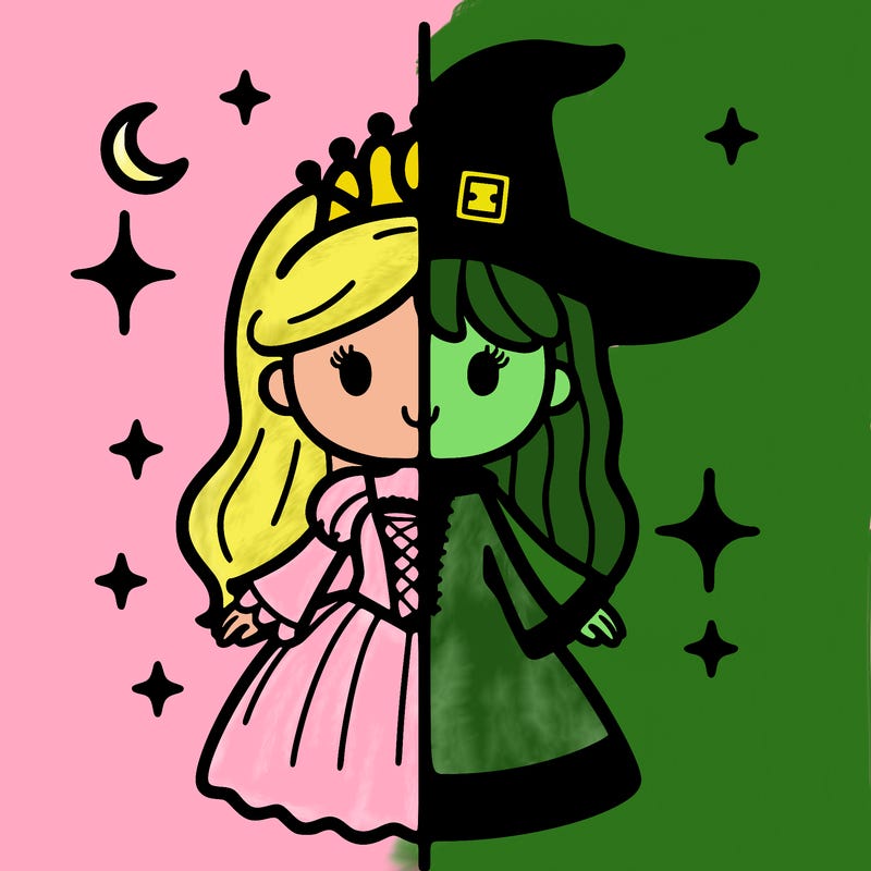 split princess and witch