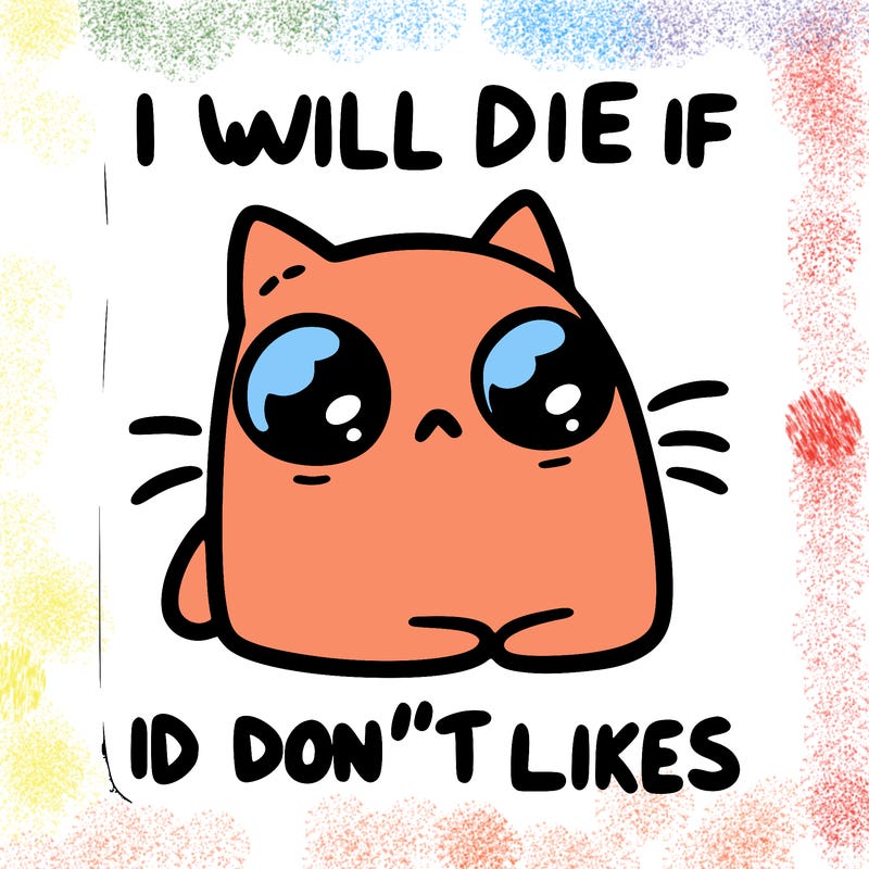 a cat that will die if we don’t get 10 likes