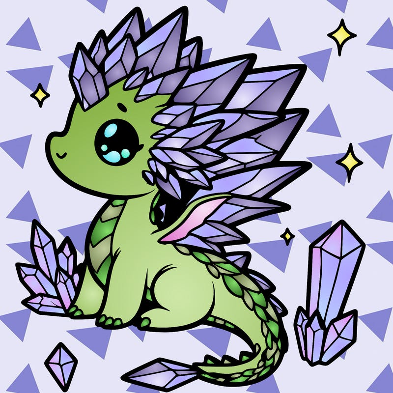 little cute crystal dragon