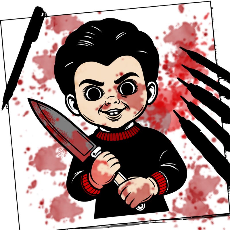 chucky the doll holding a knife