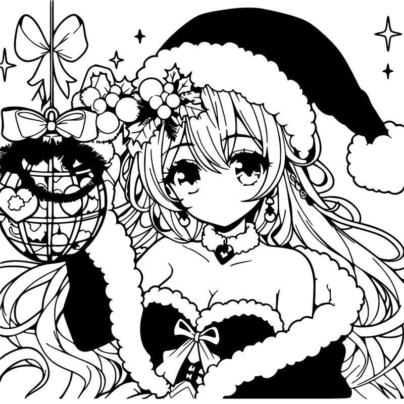 christmas anime girl