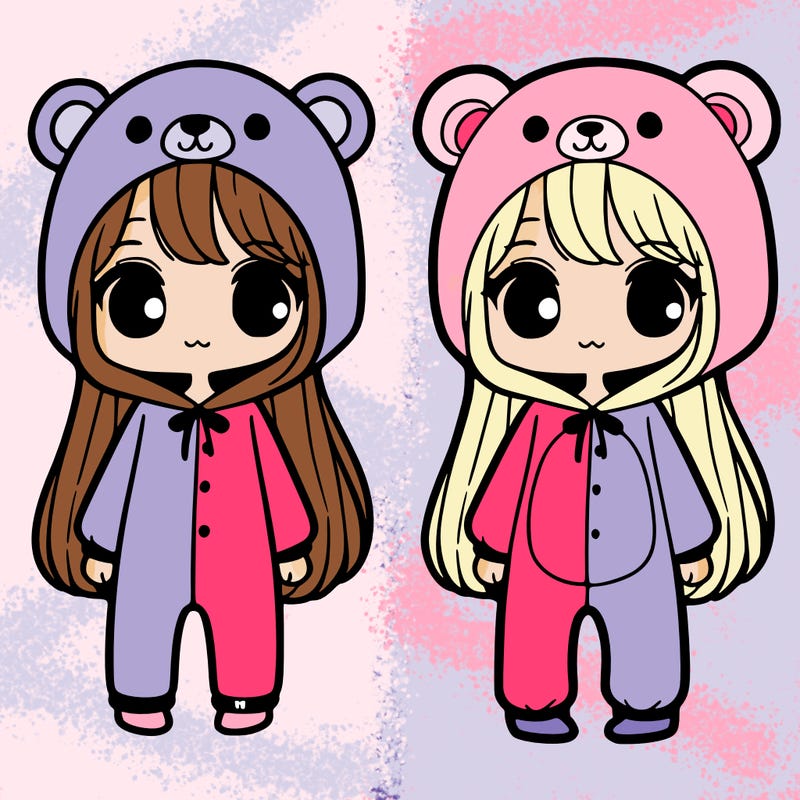 girl in a bear onesie