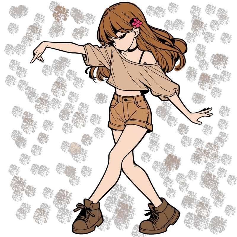 realistic girl danceing