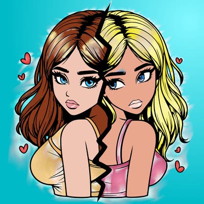 realistic girl split