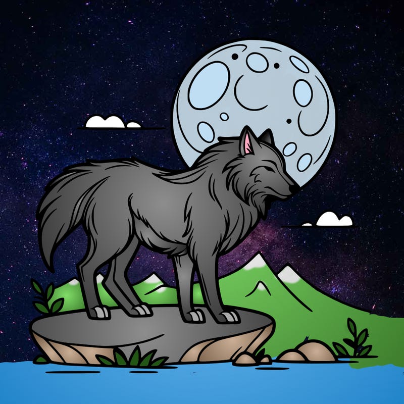 wolf moonlight