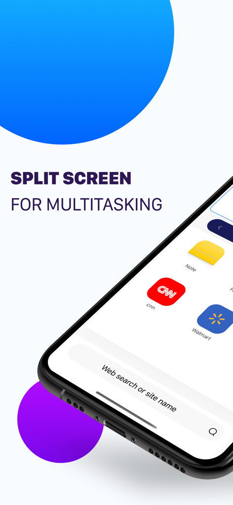 Interface de l'application Vue fractionnée pour le multitâche sur appareils mobiles