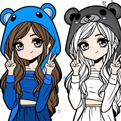 teen girl in animal costume