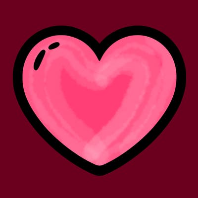 a blank heart