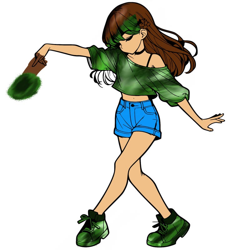 realistic girl danceing