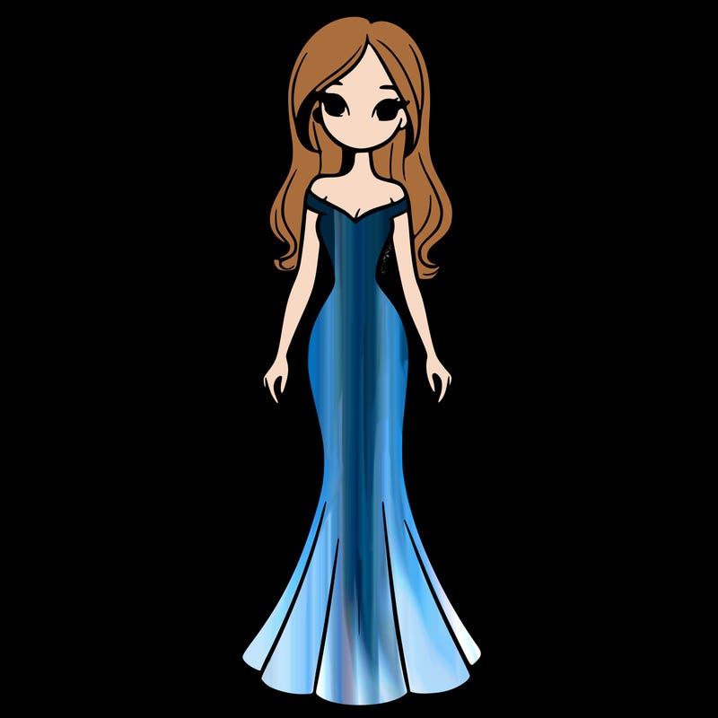 girl in long fitted dress