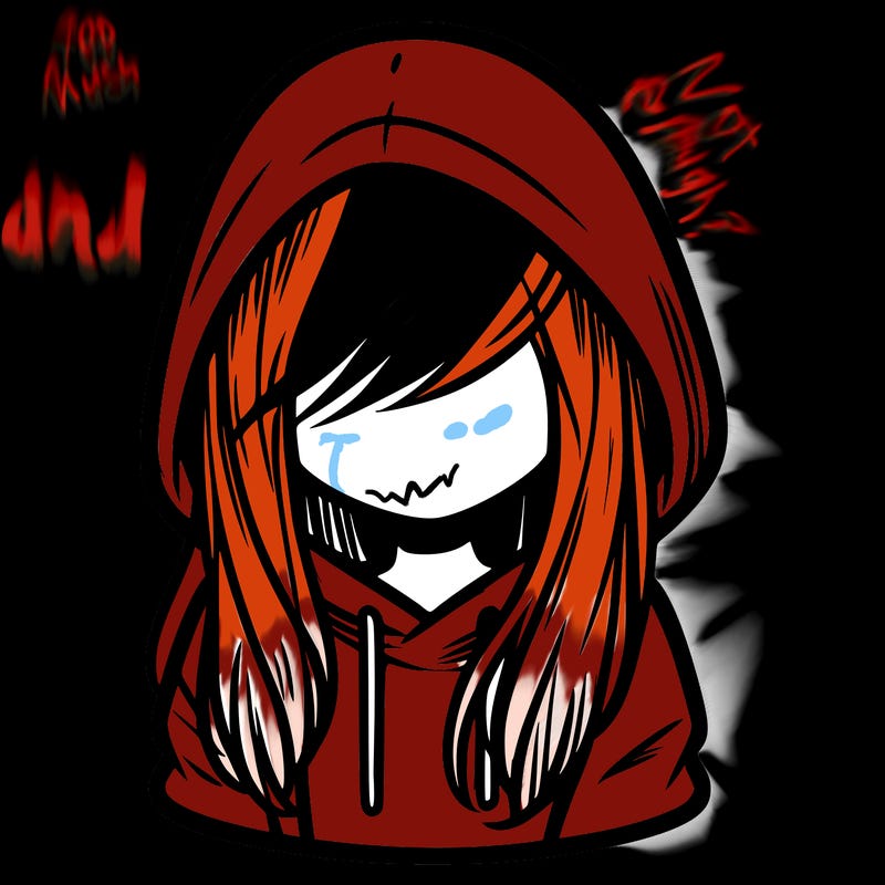 girl with hair covering her face and wearing a hoodie