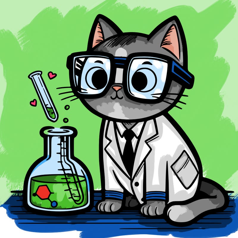 scientist cat
