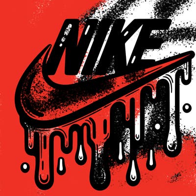 dripping nike logo