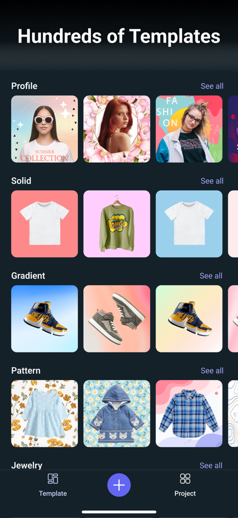 Remove background - snap edit - App interface showing hundreds of design templates for social media profiles and e-commerce products