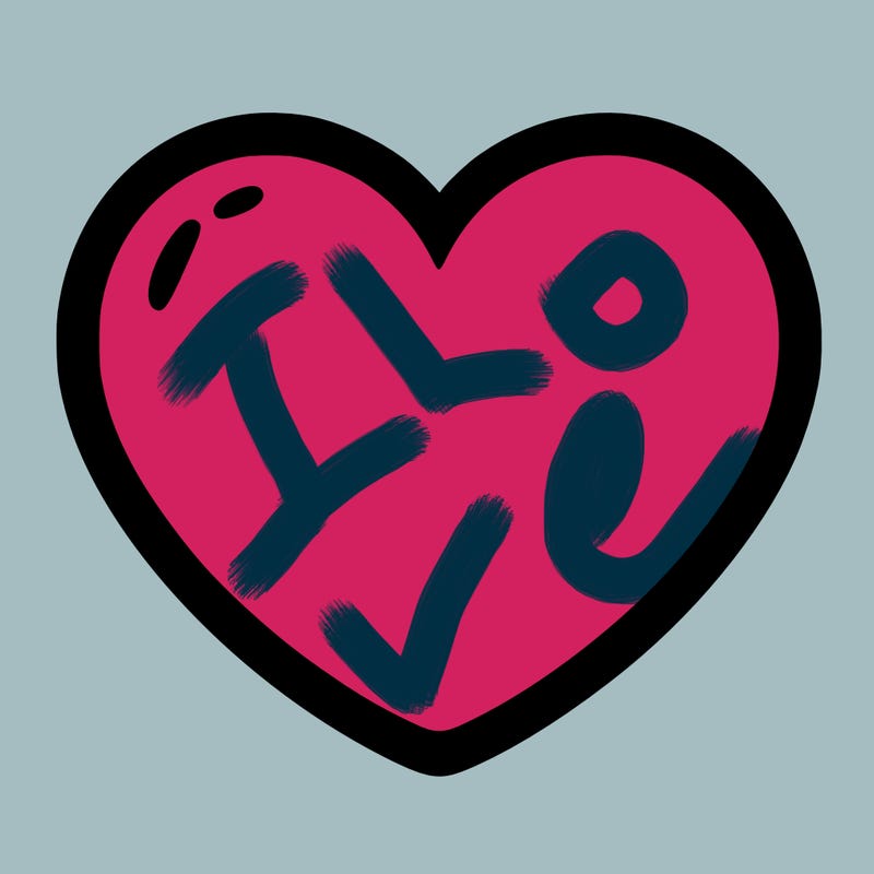 a blank heart