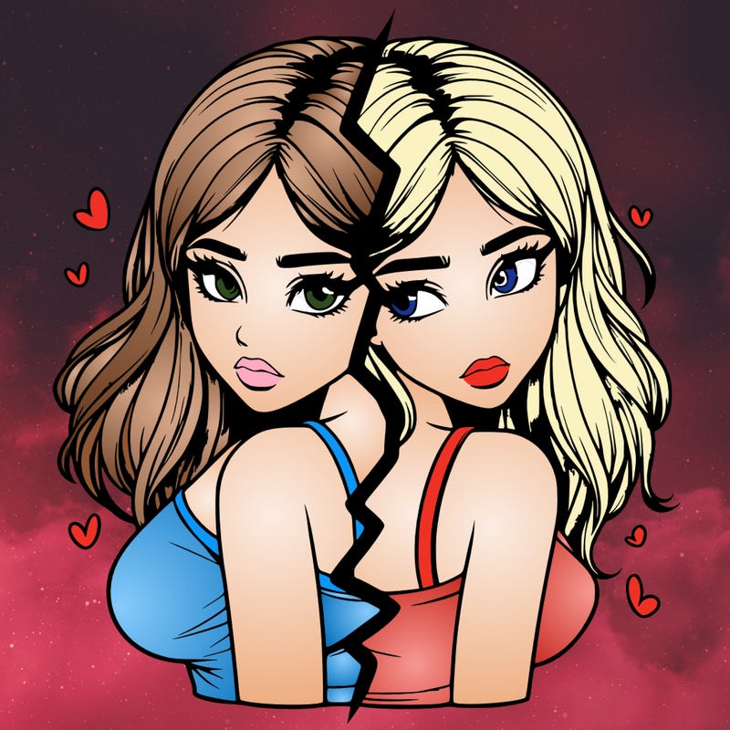 realistic girl split