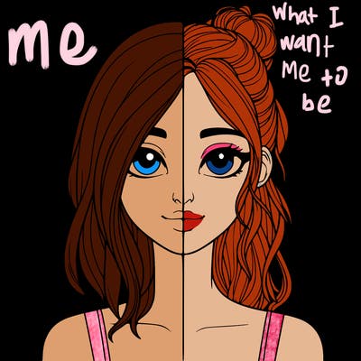 realistic girl split